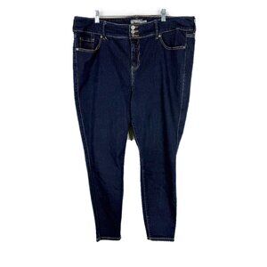 Torrid Super Soft Jegging Jeans Dark Wash Hi-Rise Plus Size 22S 22 SHORT EUC